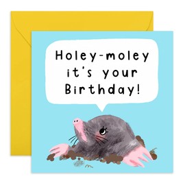 Central 23 - Funny Birthday Card for Him - 'Holey Moley It’s Your Birthday' - Cute Happy Birthday For Her - For Friends Brother Sister