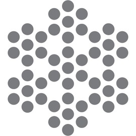 Galvanized Steel Wire Rope on Reel, 7x7 Strand Core, 3/32" Bare OD, 500' Length, 184 lbs Breaking Strength