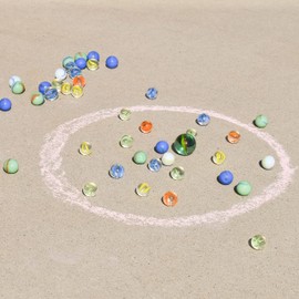 Sunny Days Entertainment 50 Piece Marbles - Colorful Glass Marble for Kids Games | 49 Players and 1 Shooter