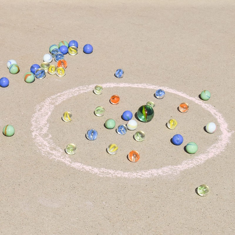 Sunny Days Entertainment 50 Piece Marbles - Colorful Glass Marble