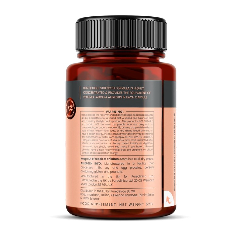 Double Strength Premium Fadogia Agrestis - 2500mg x 180 Capsules