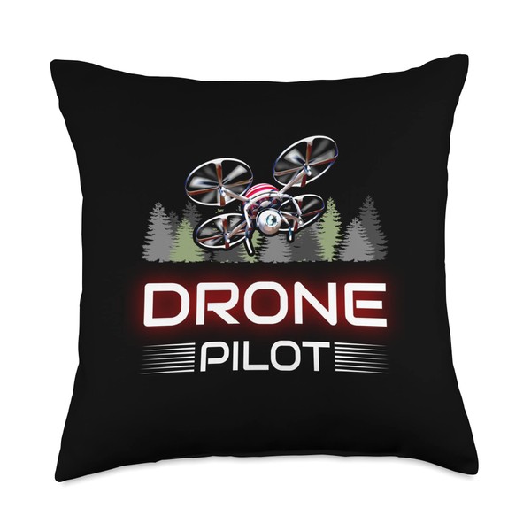 Drone Pilot - Quadcopter racing camera drone Throw Pillow