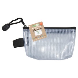 eco-eco Micro 95% Recycled Super Strong Bag, Waterproof Mesh Tuff Bag, Reinforced Black Zip Closure, 13x8cm, Pack of 12, eco122x12