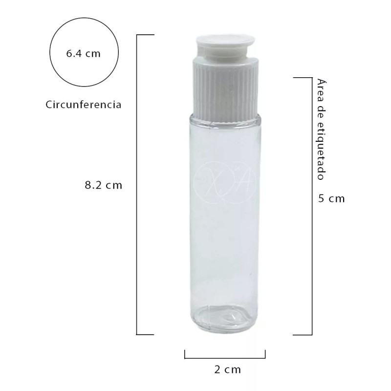 Xena Envase Botella Pet Para Gel De 10 Ml. Con
