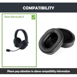 HTINDUSTRY Earpads Replacement Cushion Compatible with Razer Barracuda X Wireless Gaming Headset Ear pads with Softer Protein Leather/Memory Foam