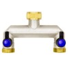 VARIOSAN 2-Way Water Distributor 16584, 3/4 Inch, Brass, 2 Ball