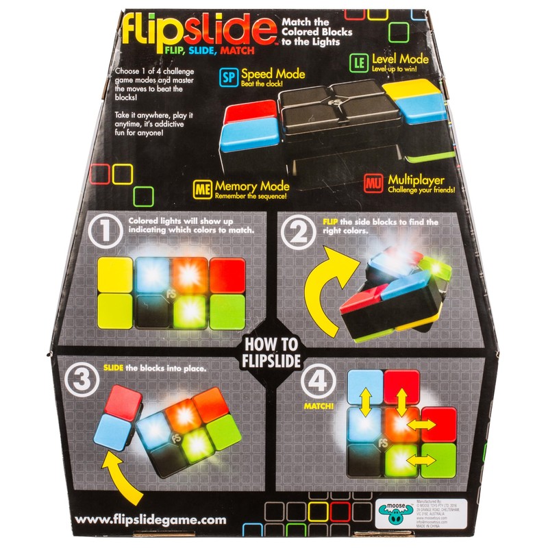 Moose Games, Flipslide Game | Fast-Paced Handheld Puzzle Toy for