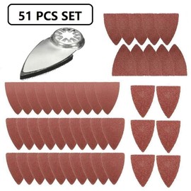 MOVKZACV Finger Sanding Pad, Oscillating Multi-Tool Finger Sanding Pads Accessories Kits, Oscillating Saw Sanding Set Triangle Sanding Pad Polishing Finger Sandpaper Set