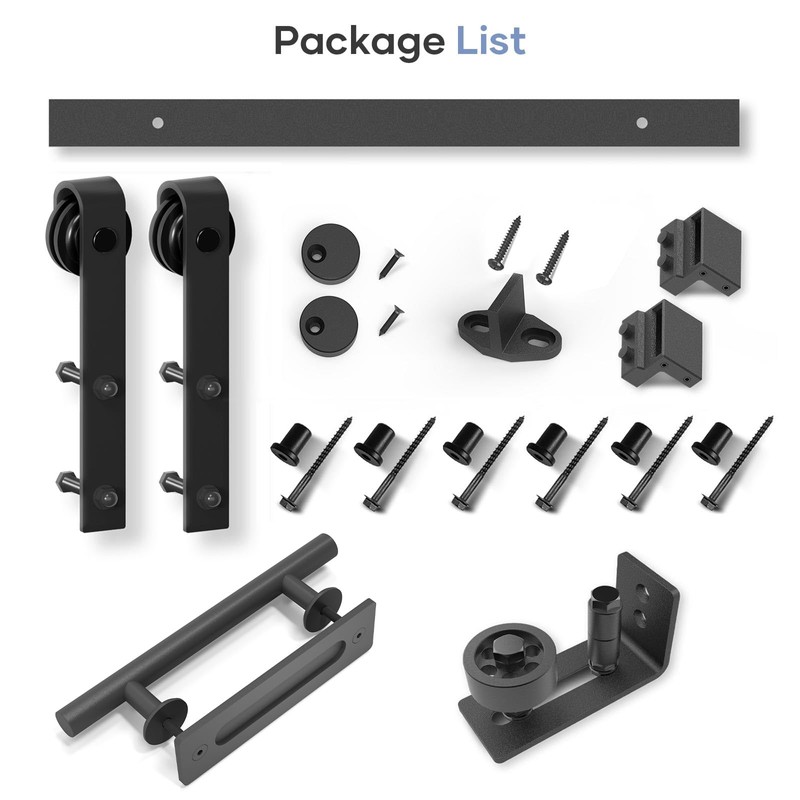 EaseLife 8 FT Sliding Barn Door Track and Handle Hardware