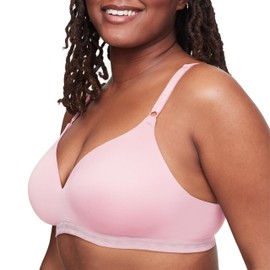 Warners Women's Cloud 9 Super Soft Wireless Lightly Lined Comfort Bra 1269, Pale Pink, 32B