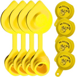 4pcs Yellow Gas Can Vent Caps & 4pcs Gas Can Caps - Can Vents For Plastic Cans & Metal Fuel Jugs, 5 Gallon Can Air Vent Kit