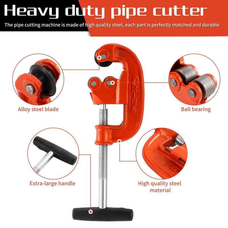 GQGP Pipe Cutter Tool 1/8-2", Heavy-duty Tubing Cutter Speed Cutting