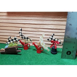 Miniature Dollhouse Furniture  Mackenzi bunnies 1 inch scale