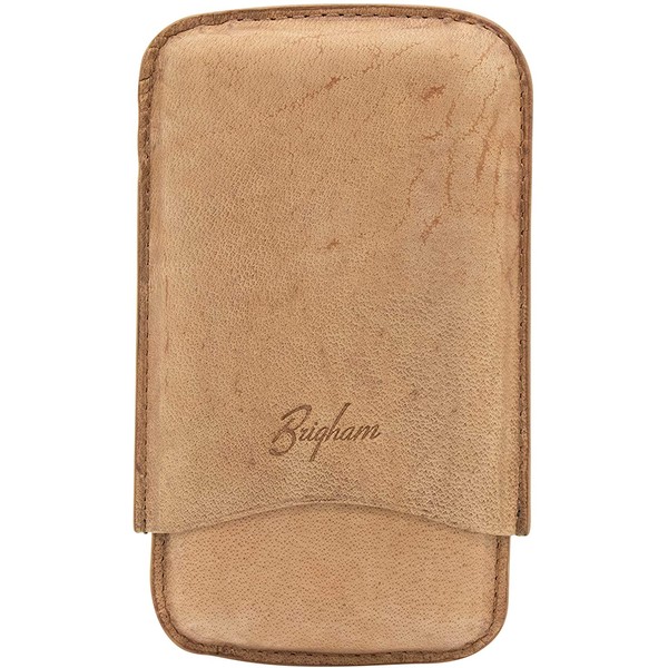 Brigham 3F Robusto Cigar Case - Brown