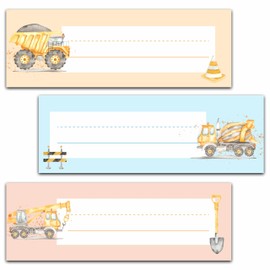 30 Name Tags for Classroom, Construction Desk Name Tags, Students Name Plates for Kindergarten Classroom School, Dump Truck Name Labels Teaching Supplies, Back to School Classroom Decor -A02