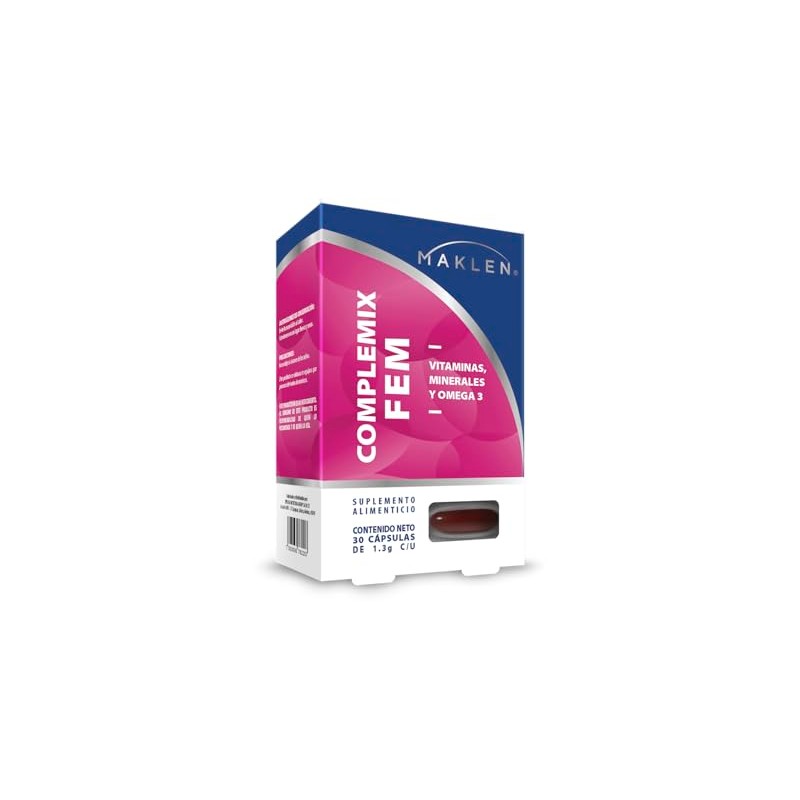 Fem Multivit Multivitaminico Mujer Omega Capsulas Softgels Complemix Conjunto Vitaminas