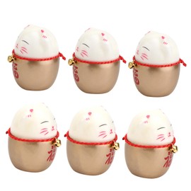 CORHAD 6pcs Figurines Charming Desktop Decor for Home Office and Festive Events Adorable Craft for Cat and Giving