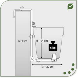 protanic Universal Stainless Steel Flower Pot Holder Balcony Box Holder