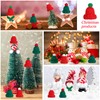 DIYASY 48 Pcs Mini Santa Hats & Christmas Scarf Set,
