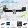 5X Magnifying Headset with LED Light Magnifying Glass Head Mounted