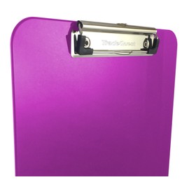 Trade Quest Plastic Clipboard Opaque Color Letter Size Low Profile Clip (Pack of 6) (Purple)