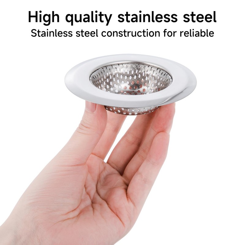 CORNERJOY 2PCS Bathtub Drain Strainer Cover - 2.84 inch Stainless