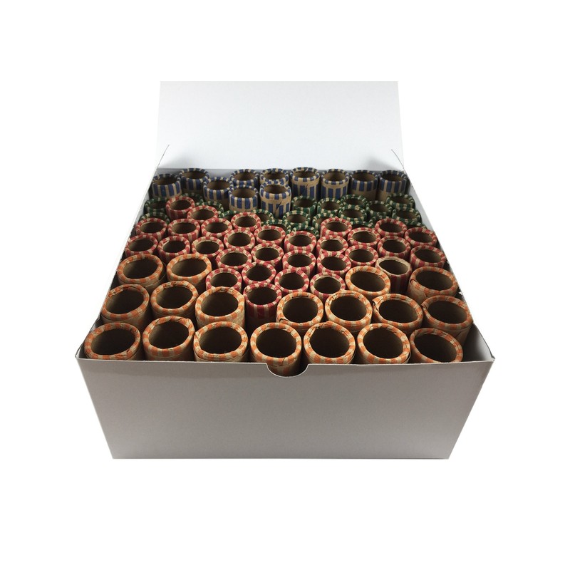 N.F. String Assorted Preformed Coin Wrappers, 100 Count