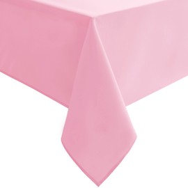 Hiasan - Mantel rosa para mesas cuadradas, impermeable y a prueba de derrames, tela lavable para comedor, cocina, fiesta, 70 x 70 pulgadas