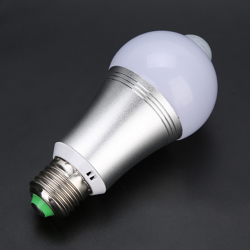 E27 7W Human Body Induction Bulb Light LED Motion Sensor