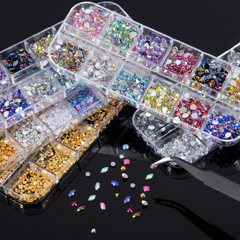 Nail Art Rhinestone Nail Art Rhinestone Kit 5 Boxes Multi