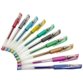 Sargent Art 10 Count  Metallic Durable Long Lasting 1 Set = 2 Packs Gel Pen  NEW