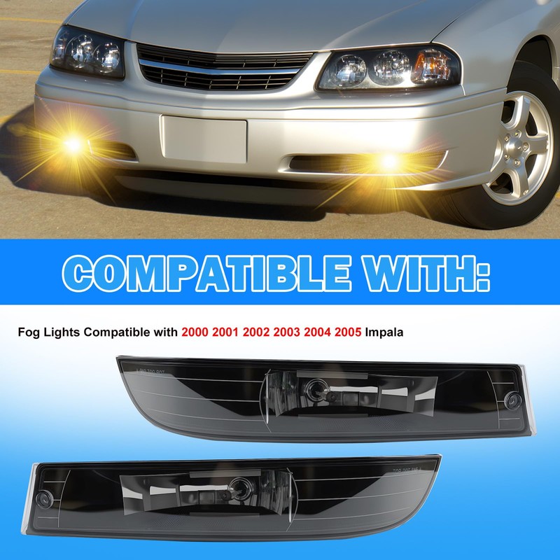 Fog Lights Compatible with 2000 2001 2002 2003 2004 2005