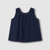 JAJU/자주 Women's Soft Seersucker Sleeveless Pajama Shirt_Navy