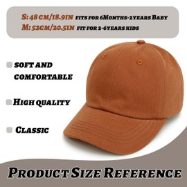 Sea Zaela Toddler Boys Baby Girls Baseball Hats Summer Caps Kids Baseball Caps Toddler Sun Hat Adjustable Size for 2-6 Y Beige+Caramel+Black