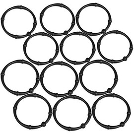Utopia Alley Rustproof Shower Vivtoria Curtain Rings (Black)