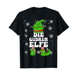 Christmas Elf First Name Gudrun Elf Women's T-Shirt, black