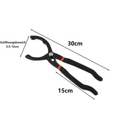 DYOUen Oil Filter Pliers Band Wrench Adjustable Oil Filter Wrench 30 cm Adjustable with Non-Slip Handle for Cars, Motorcycles, Trucks, Diameter 63-110 mm