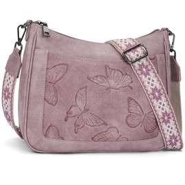 KITEVIUN Crossbody Bags for Women Trendy, Vegan Leather Medium Butterfly Hobo Purse, Women's Shoulder Handbags