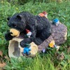 GARDEN WHISPER Bear Statue Decor, Bear Gutter Downspout Extension, Weather