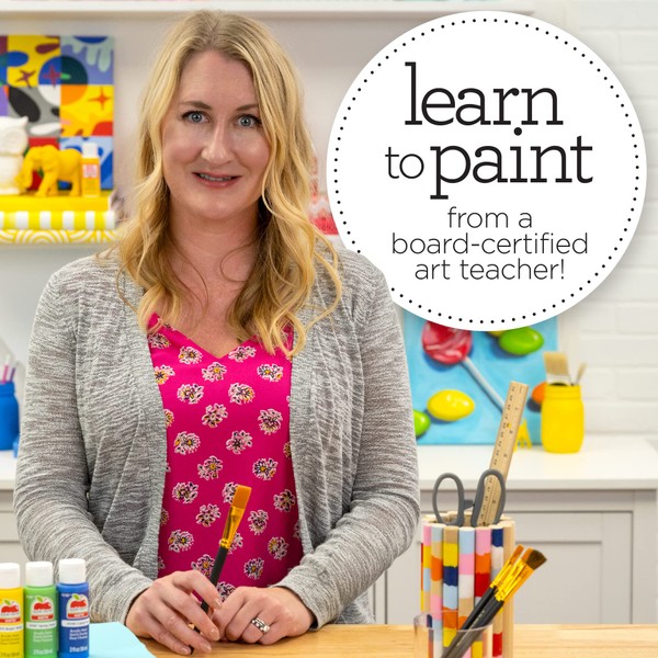 Apple Barrel Apple Barrel Art Lessons Paint and Brush Set,