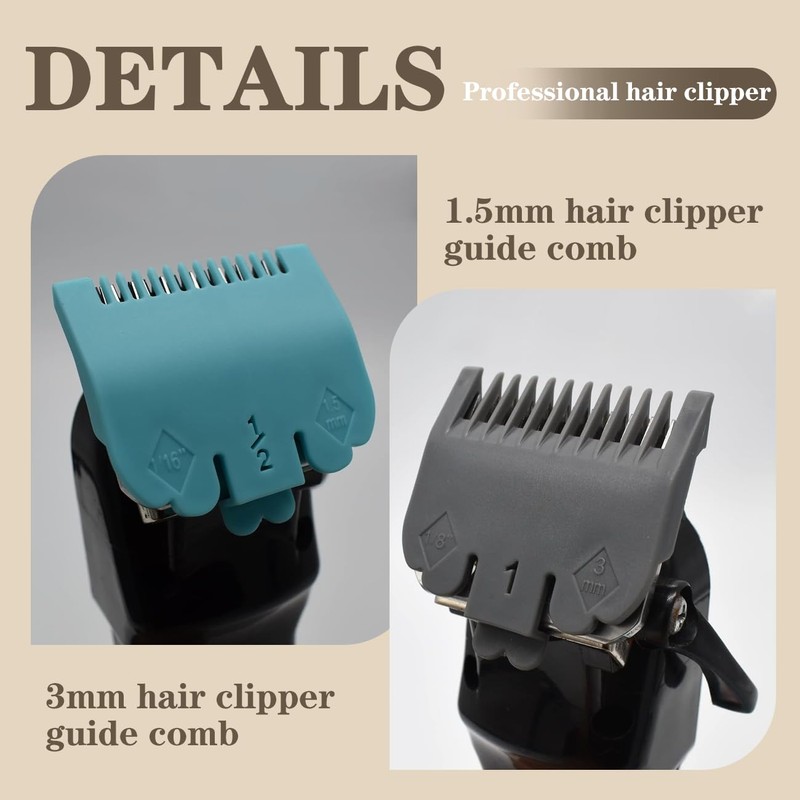 2pcs Clipper Guards for Wahl, Professional Hair Clipper Guide Combs