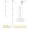 ELDA & CO. Sterling Silver Necklace Extenders Chain Set of