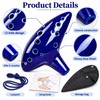 12 Hole Alto C Ceramic Ocarina – Handmade Blue Wind