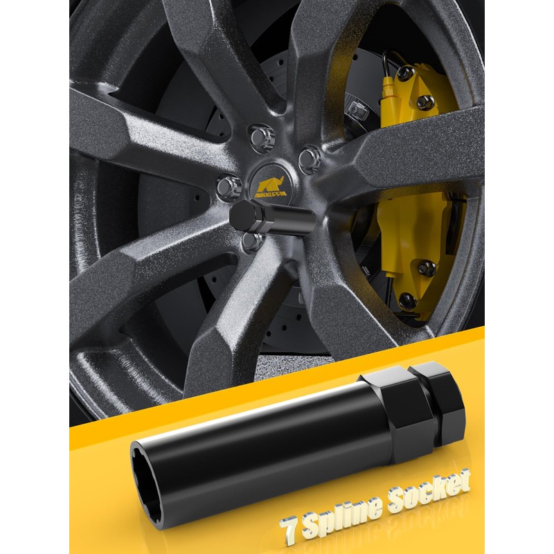 MIKKUPPA 7 Spline Lug Nuts Socket Key - for 20mm