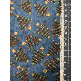 Hi-fashion Christmas Trees Alma Lynn 1996 Cotton Fabric 1/2 Yard (18 By 44”) New