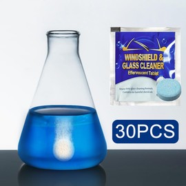 30 pcs Automotive Windshield Washer Fluid Effervescent Tablets,Screenwash Tablets,for Windows, Screen, Glass(1 Tablet=4 Liter Windscreen Washer Fluid)