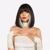 Pelucas De Cabello Natural Bob Negro Corto Y Liso Para