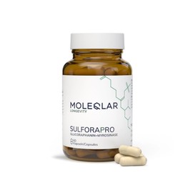 MoleQlar Sulforaphan Kapseln - 60 Stück Glucoraphanin + Myrosinase - aktivierter Sulforapro-Komplex mit Brokkoli-Extrakt - vegan und glutenfrei - Sulforaphan capsules