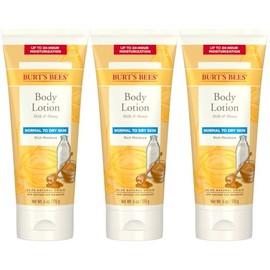 Burt's Bees Milk and Honey Body Lotion, 6 Ounces (Pack of 3)