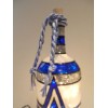Dallas Cowboys inspired Wine Bottle Lamp Stained Glass look Lighted